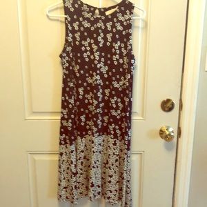 Loft black floral dress